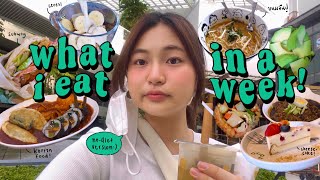 (eng) what i eat in a week 🌯✨ as a busy 17-year-old; korean food+lots of cakes | Grace Maneerat