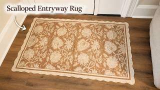 Trying This Scalloped Washable Rug in My Entryway