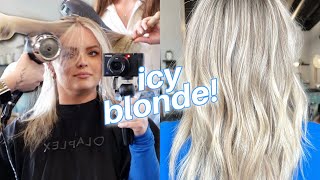 come to the salon with me how to healthy platinum blonde hair