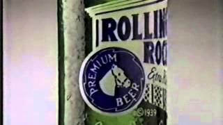 Rolling Rock beer ad from 1986