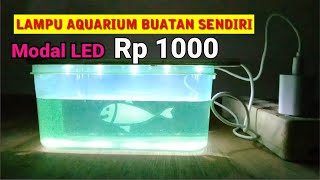 CARA MEMBUAT LAMPU AQUARIUM SEDERHANA PAKAI CAS HP BUATAN SENDIRI | IDE KREATIF | TUTORIAL DIY