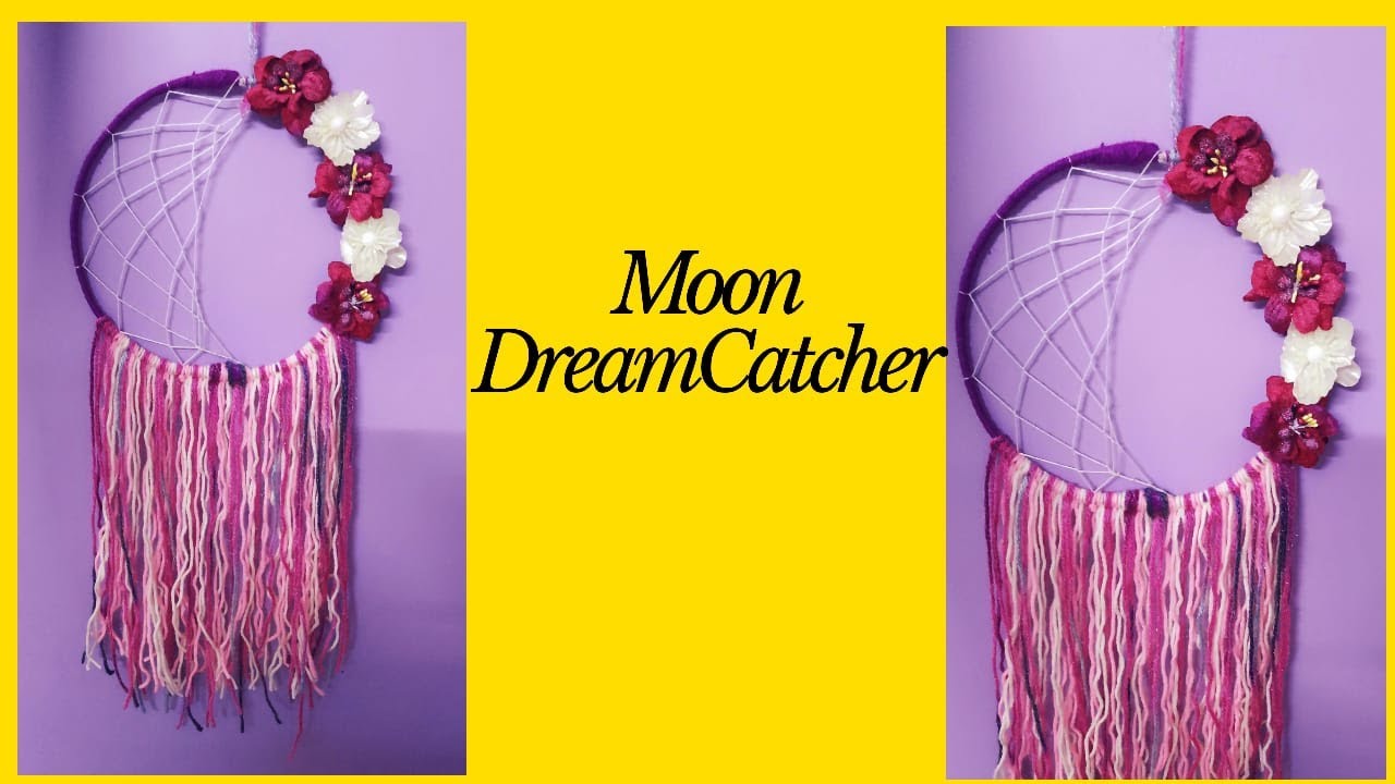 Diy Moon Dream Catcher | DIY Half-Moon Dream Catcher With Bead Detail ...