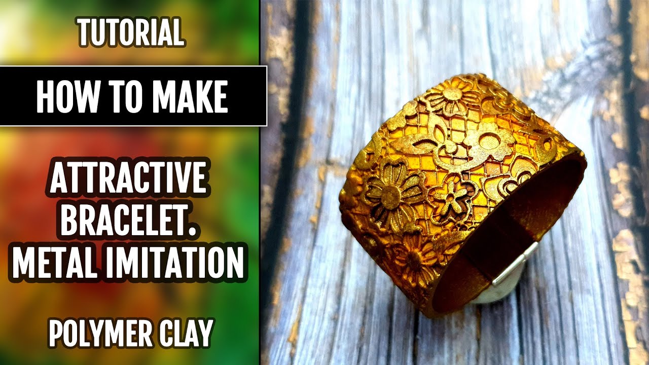 How to make: Cute and easy making bracelet. Polymer clay