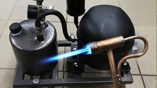 How to make a gas burner on gasoline Gasoline burner from the refrigerator