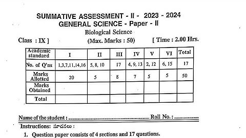 Ap 9th Class Sa-2 P.S & N.S 💯💯real paper 2024💯 || ap 9th Class sa2 Science(N.S) question paper💯🥳2024
