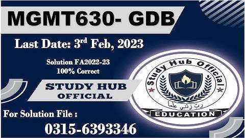 MGMT630 GDB Solution Fall 2023, MGMT630 GDB Solution Fall 2022, MGMT630 GDB Solution, MGMT630 GDB