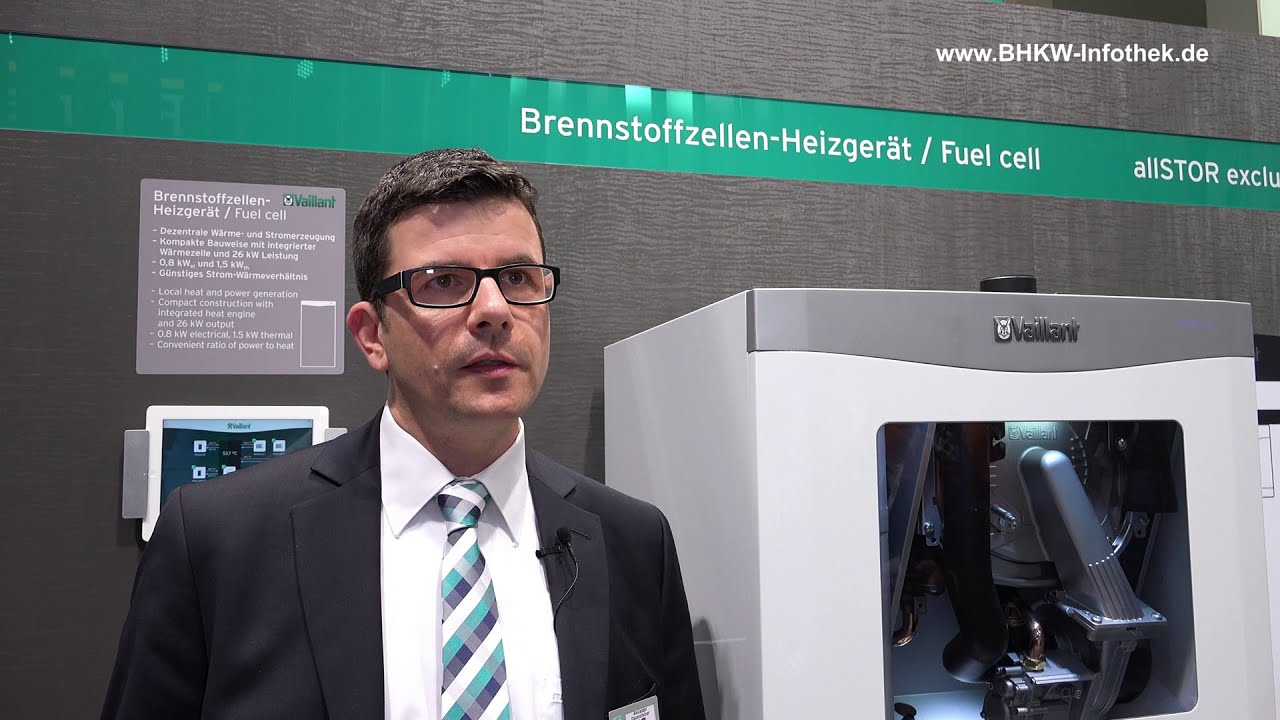 Ish 15 Vaillant Zeigt Erstmals Brennstoffzellenheizgerat Der 6 Generation Youtube