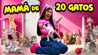 24 horas SIENDO mamá de 20 GATITOS | Ani Cat