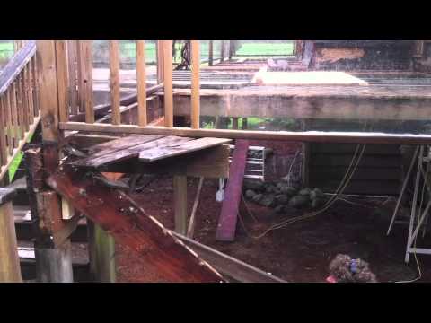 how to demo a wooden deck - youtube