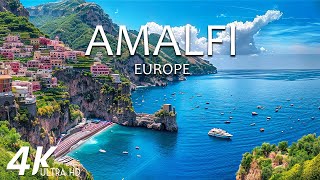 FLYING OVER AMALFI (4K Video UHD) - Soothing Music With Beautiful Nature Film For Stress Relief