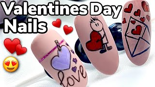 VALENTINES DAY NAILS with SHARPIE pen &amp; Amazon Gel Kit!!