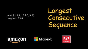 Coding Interview Question Asked in Amazon, Microsoft, Adobe - Longest Consecutive Sequence