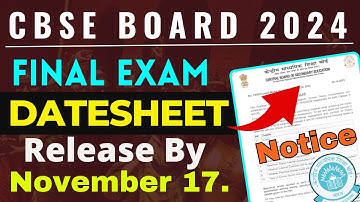 CBSE Board exam 2024 date sheet to release by November 17 | Cbse Board Exam Datesheet 2024