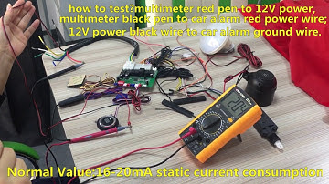 cardot smart car alarm static current consumption testing in arm disabled pke feature