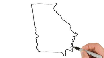 How to Draw Georgia State Map | USA States Map Drawing