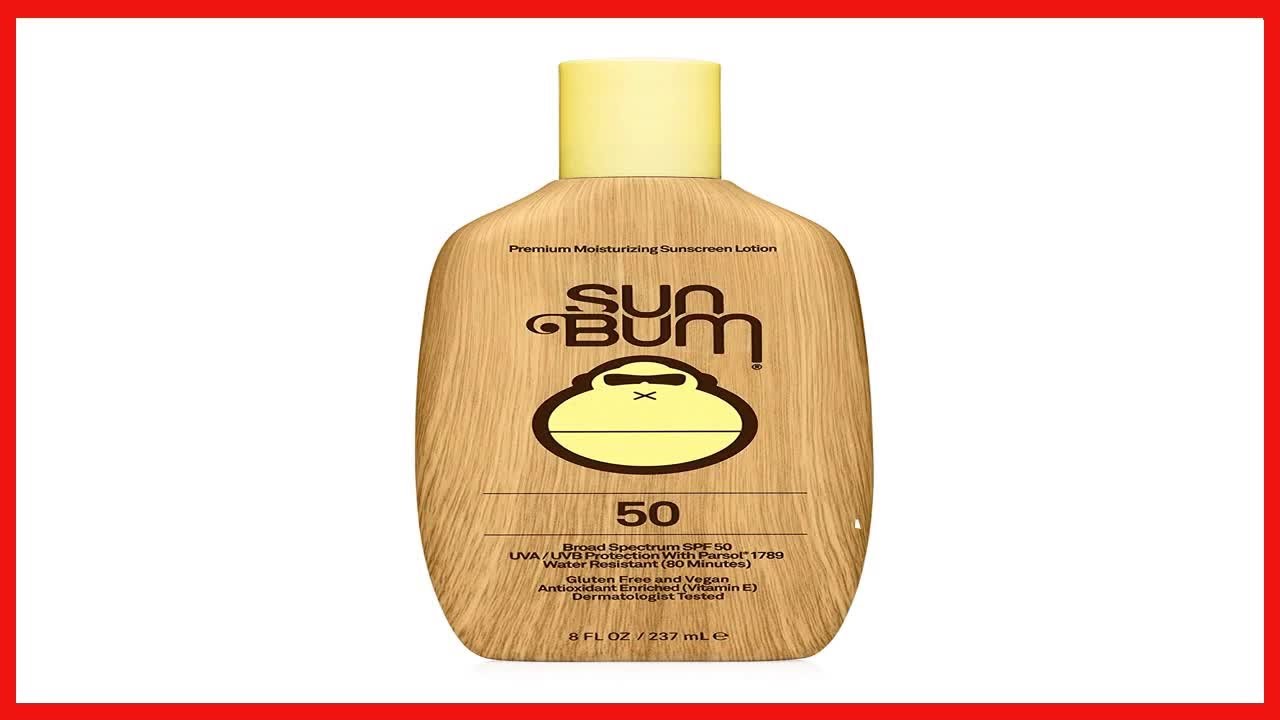 Sun Bum Original SPF 50 Sunscreen Lotion  Vegan and Reef Friendly Octinoxate & Oxybenzone Free
