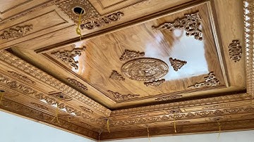 Mẫu trần gỗ phòng khách tân cổ điển đẹp năm 2025