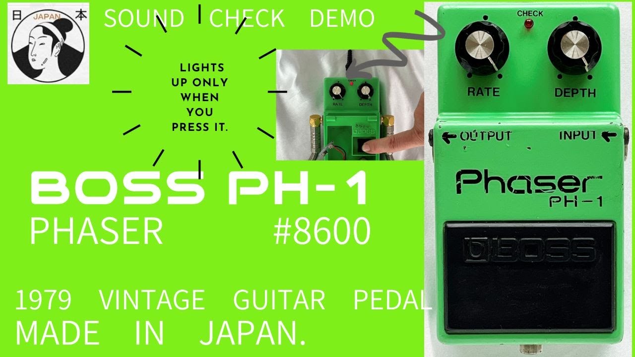 BOSS PH-1 Phaser 1979 Vintage Guitar Pedal Made in Japan Silver Screw ACA