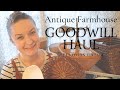 Antique Farmhouse Thrift Shopping Haul | Goodwill Haul for Resale in Antique Booth