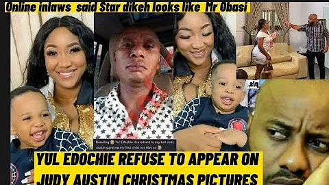 E don  set Yul Edochie disappear on Judy Austin Christmas pictures & Online inlaws give Judy Austin