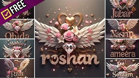 How To Create 3D To Wings Metallic Realistic Ai Name Image | Name  Generator Free Tools 🔥| Meta Ai