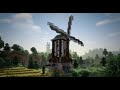 Minecraft Timelapse : Medieval Country Side Windmill