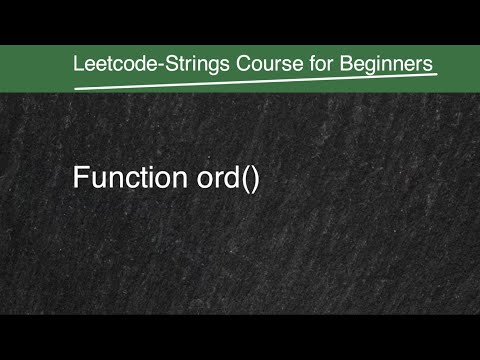 LeetCode Strings: The function ord() – Problem 2