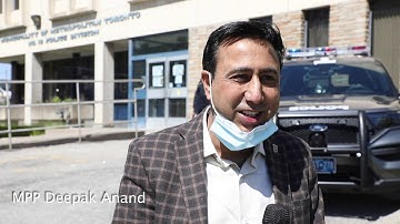 MPP Deepak Anand at CIF Thank you Meals to Toronto Police