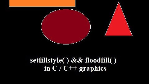 how to fill color in shapes in c++|  filling pattern with different color and styles