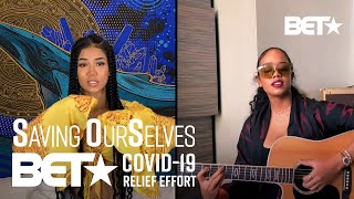 Jhene Aiko And H.E.R. Serenade Us With Performance Of “B.S.” | BET COVID-19 Relief
