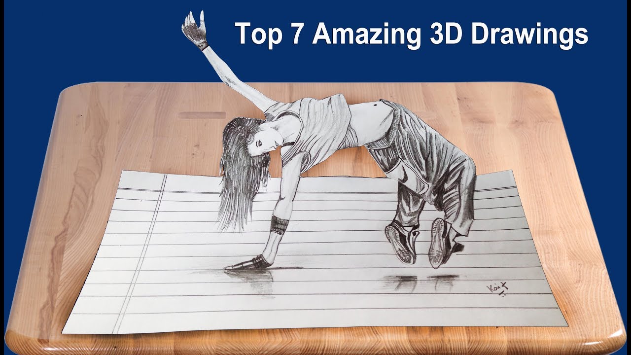 Top 7 Best 3D Drawing - Kaif Sketch - YouTube
