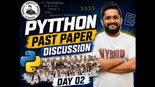 Python Past Paper Discussion -Day 02