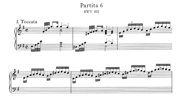 JS Bach: Partita No. 6 in E minor BWV 830 - James ...