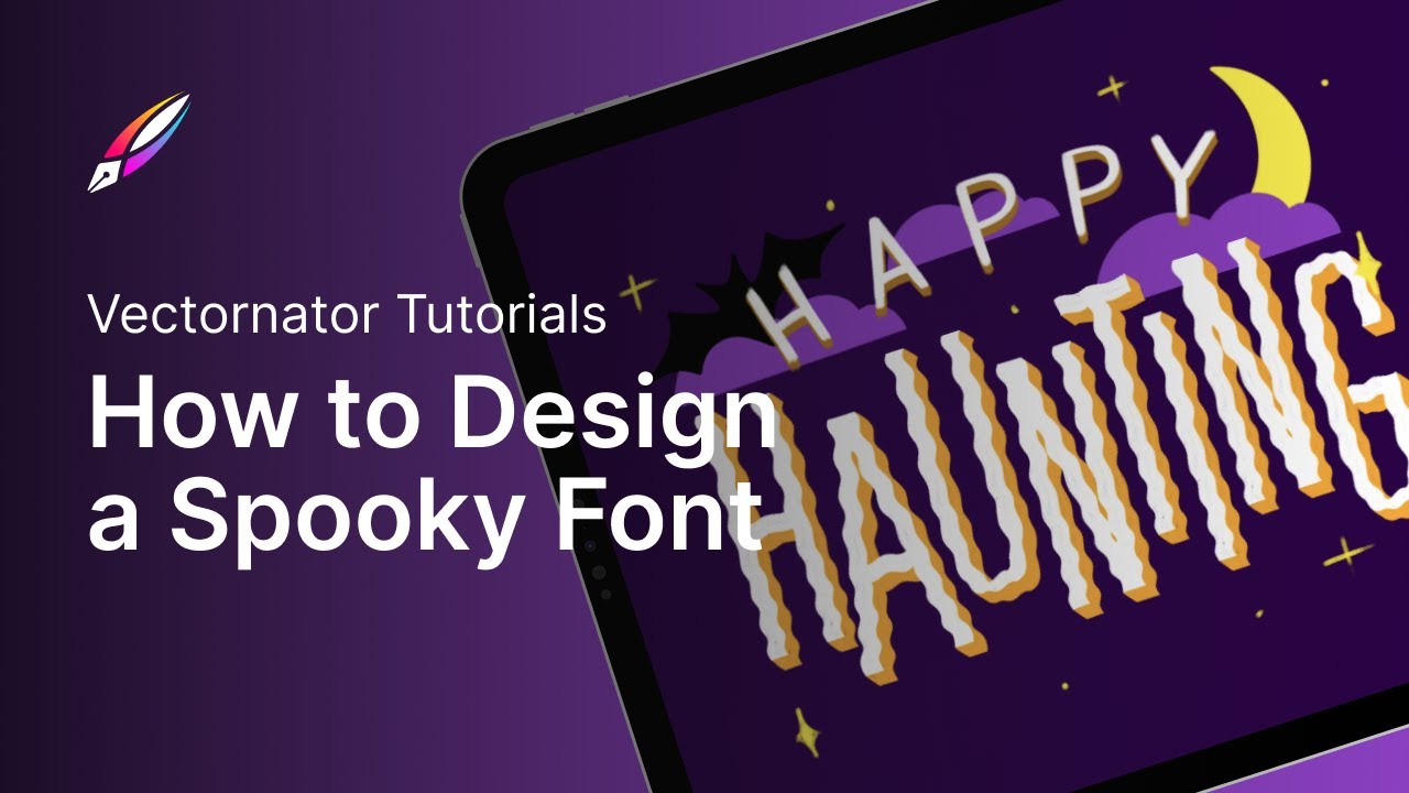 Use Procreate & Linearity Curve Together to Design a Spooky Font! | Feat 