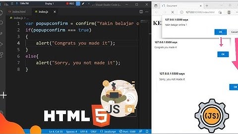 TUTORIAL CARA MEMBUAT POPUP CONFIRM DI JAVASCRIPT (POPUP CONFIRM - JAVASCRIPT) #javascript #css3