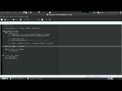 Jython = Java + Python - Simple window with a button