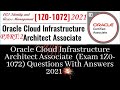 Oracle Cloud Infrastructure Architect Associate  (Exam 1Z0-1072) Questions With Answers 2021[Latest]