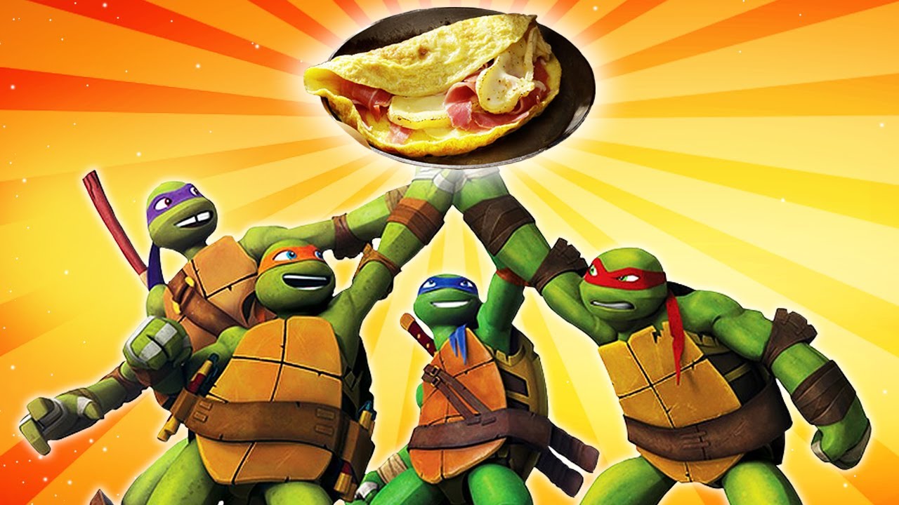 Cocinamos una tortilla de jamón y queso con las Tortugas Ninja. Cocina