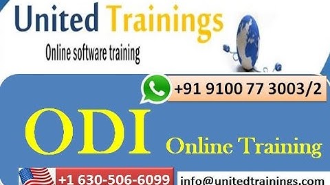 ODI Online Training | Oracle Data Integrator | ODI training DEMO