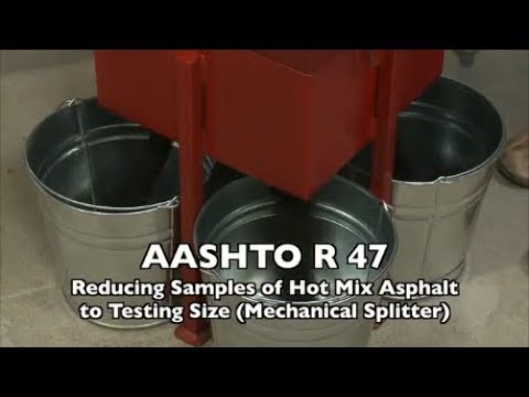 AASHTO R 47 Reducing Sample of Hot Mix Asphalt to Testing Size (Mechanical Splitter)