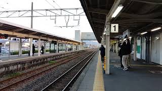 JR鯖江駅683系6両+681系3両特急サンダーバード31号金沢行到着
