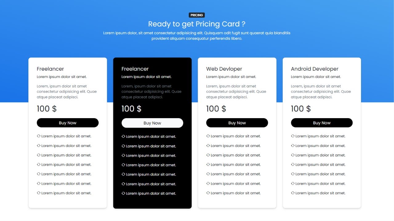 "Upgrade Your Design Skills - Create a Responsive Pricing Card with ...
