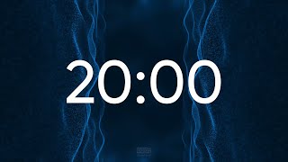 20 Min Timer Countdown - Premium Blue Particle Animation