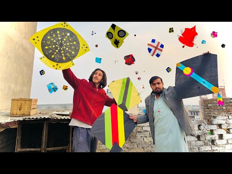Kite cutting challenge with friends | kite catching | bohot maza aya ❤️ | नया गट्टू अनबॉक्सिंग🔥