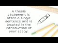Understanding and Crafting Thesis Statements