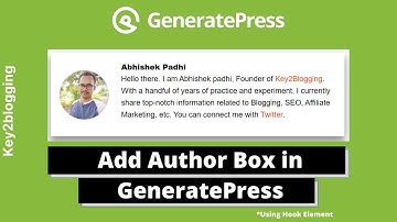 How to Add Author Box in GeneratePress Theme without Plugin 🔥
