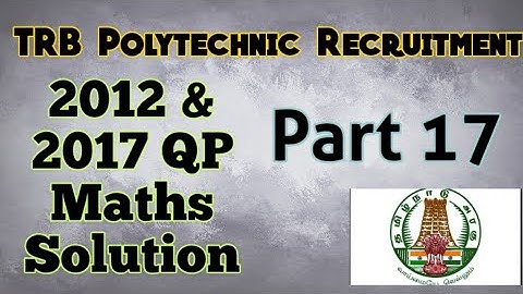 TRB ECE 2017 answer key|trb engineering mathematics|trb ece prepation 2020|trb maths class in tamil