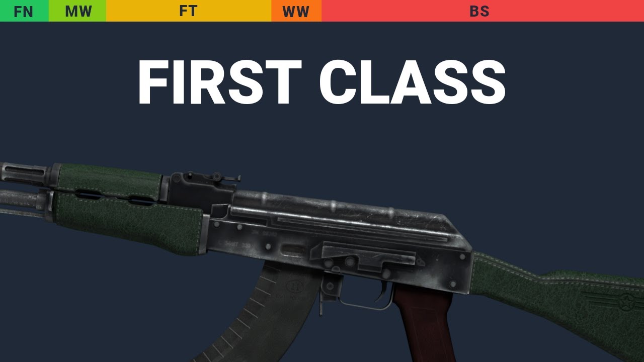 AK-47 First Class - Skin Float And Wear Preview - YouTube