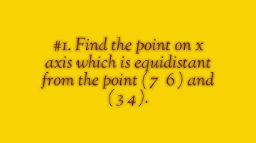 Distance between two points, problem on x axis point