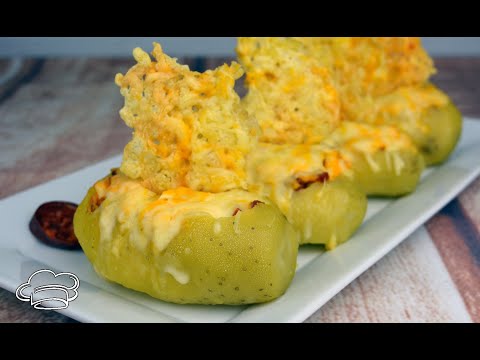 Patatas rellenas con revuelto de chorizo. Javier Romero